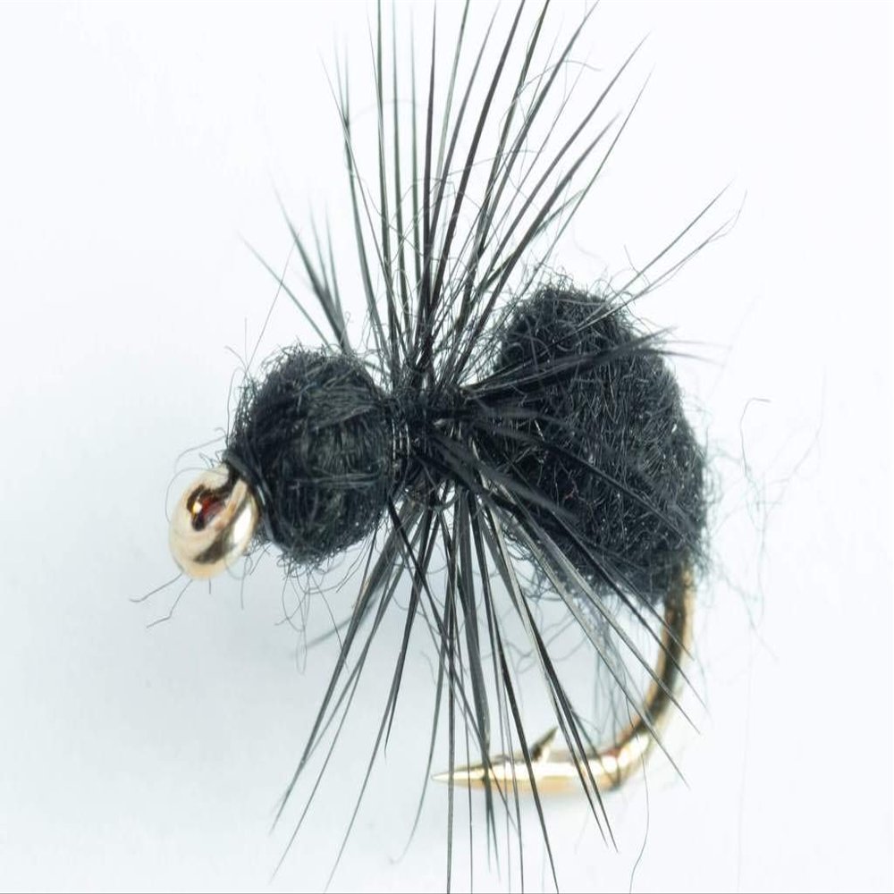 Blue Wing Olive Fur Ant Dry Fly, 6-Pack (Black, #10)