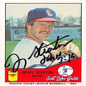 Autograph Warehouse 344626 Jerry Gleaton Autographed Baseball Card - Minor League44; Salt Lake Gulls 1984 Cramer Sports No. 186