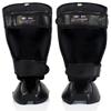 Fairtex SP7 Muay Thai Shin Guards for Men, Women, Kids | Shinguards Made with Syntek Leather & are Premium, Lightweight & Durable | Detachable shin & Foot Protector- Small, Black view 2