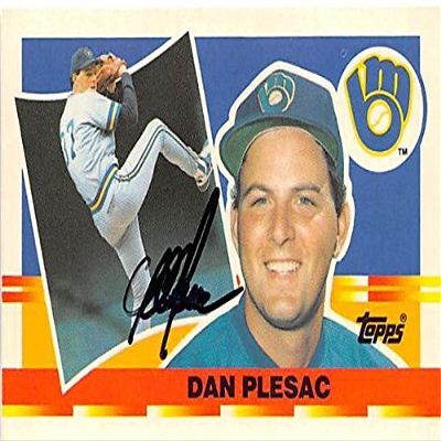 Sports Memorabilia Autograph Warehouse 344585 Dan Plesac Autographed Baseball Card - Milwaukee Brewers 1990 Topps No. 33 Big