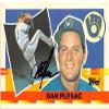 Sports Memorabilia Autograph Warehouse 344585 Dan Plesac Autographed Baseball Card - Milwaukee Brewers 1990 Topps No. 33 Big view 1