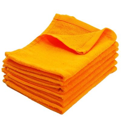 Georgiabags Great Value ! Orange Color Hand Towels, 100% Cotton, (11" X 18"), Ideal for Home,Outdoor,Sport and Travel Use, AS Low AS $1.9 (100, Orange)