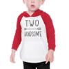 2nd Birthday Boy Shirt Two Handsome Birthday Boy Hoodie (Red 3T) view 1