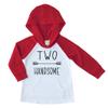 2nd Birthday Boy Shirt Two Handsome Birthday Boy Hoodie (Red 3T) view 2