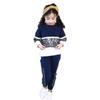 FTSUCQ Girls Activewear Sportsuit Lace Pullover Shirt and Pants Set,Blue 140 view 1
