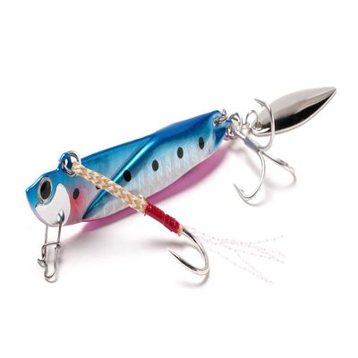 Jackson SBP Metal Jig, Flying Over Daniel, Blade, 3.3 inches (83 mm), 1.4 oz (40 g), Blue-Pink Sardine