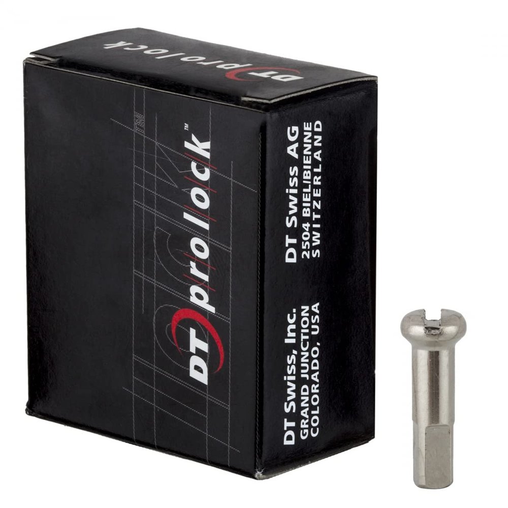DT Swiss Prolock Brass Nipples Silver (Box of 100) 2 x 16 mm