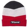 Sportoli Mens Knit Cold Weather Accessory Set Warm Pull On Hat Scarf and Gloves (Red Chevron),Men / One Size view 3