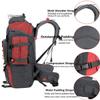 UNISTRENGH 55L Backpack Internal Frame Hiking Backpacking Lightweight Travel Packs with Waterproof Rain Cover (Red) view 4