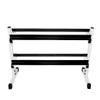 Ader Black Rubber Dumbbells 5-50Lbs (550lb) with 2 Tier 54" Dumbbell Rack view 2