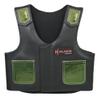 HILASON Kids Junior Youth Horse Riding Pro Rodeo Leather Protective Vest Black/Metallic Green view 1