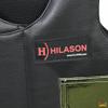 HILASON Kids Junior Youth Horse Riding Pro Rodeo Leather Protective Vest Black/Metallic Green view 4