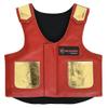 HILASON Kids Junior Youth Horse Riding Pro Rodeo Leather Protective Vest Red/Gold view 1