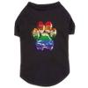 Casual Canine Puppy Pride Sequin Tees Rainbow Pawprint Equality Dog Shirts Sun Protection UPF (XSmall) view 2