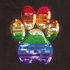 Casual Canine Puppy Pride Sequin Tees Rainbow Pawprint Equality Dog Shirts Sun Protection UPF (XXSmall) view 3