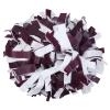 ICObuty Plastic Cheerleading Pom pom 6 inch 1 Pair(Maroon-White) view 1