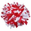 ICObuty Plastic Cheerleading Pom pom 6 inch 1 Pair(Red-White) view 1