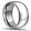 CROWNAL 1mm 2mm 3mm 4mm 5mm 6mm 7mm 8mm Tungsten White/Yellow Gold/Rose Gold Plated Wedding Band Ring Men Women Plain Dome Polished Comfort Fit Size 3 to 17(White 8mm,11.5) view 1