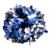 Metallic Cheerleader Cheerleading Pom Poms 6 inch 1 Pair (Blue-Silver) view 1