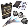 CUESOUL Black Scorpion 26g Tungsten Steel Tip Dart Set,Barrel with Blue Titanium Coated Finished view 1