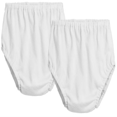 City Threads Baby Girls Boys Diaper Covers Bloomers Cotton Soft Comfortable Durable Made in USA 2-Pack, White & White, 4T