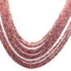 50% OF ON 10 STRAND PINK TOURMALINE FACETED RONDELLE BEADS, TOURMALINE BEADS, PINK TOURMALINE NECKLACE RUBY 2-4MM view 1