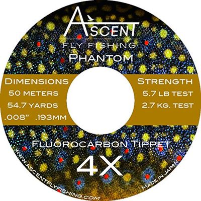 Ascent Fly Fishing Phantom Fluorocarbon Tippet (4X)