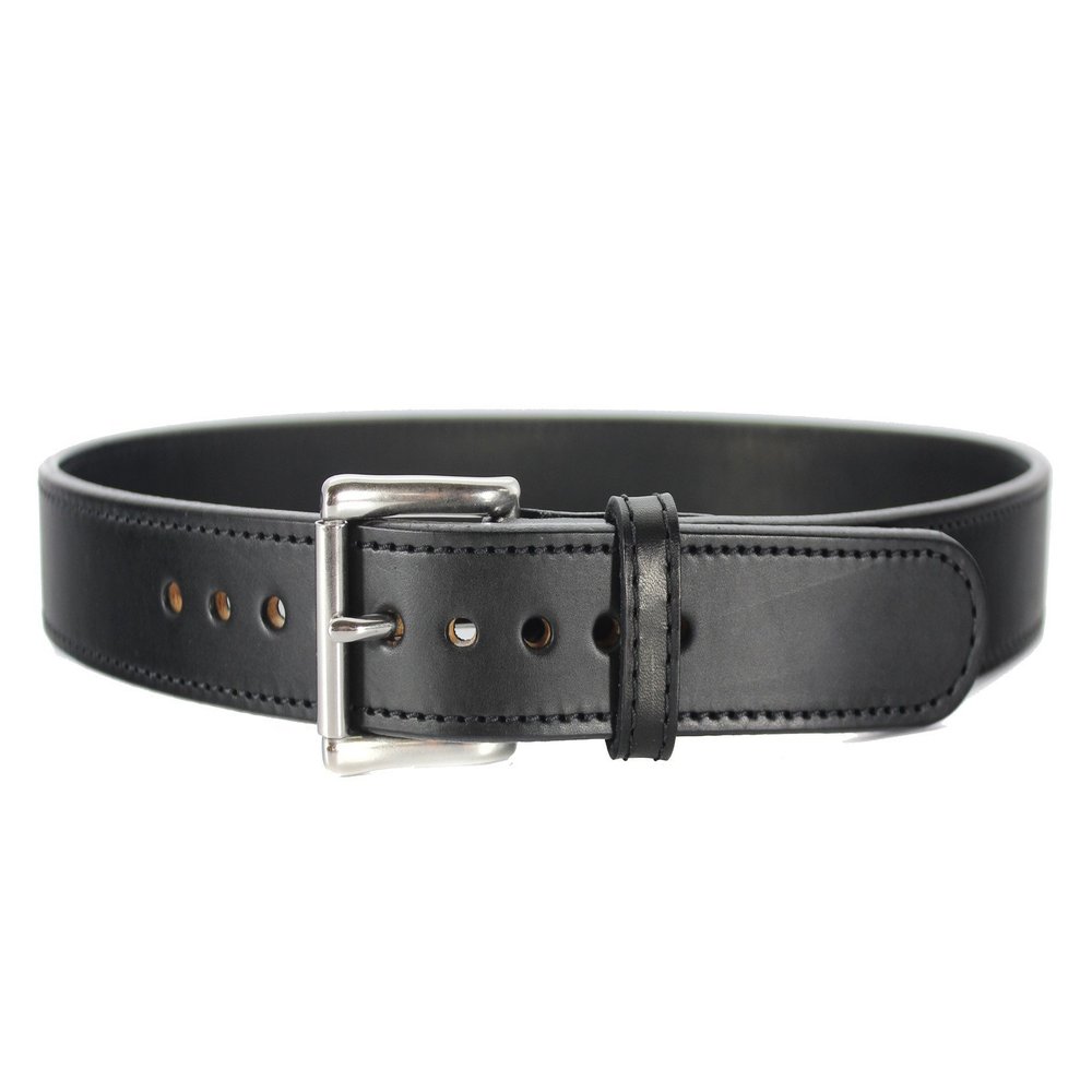 Daltech Force Steel Core Reinforced Leather Gun Belt - Thick Concealed Carry - Black 44