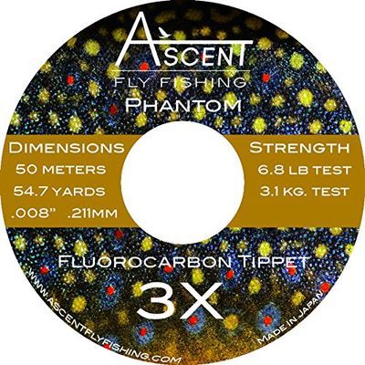 Ascent Fly Fishing Phantom Fluorocarbon Tippet (3X)