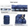 REDCAMP Cotton Flannel Sleeping Bag for Adults, XL 32/41/50F Comfortable, Envelope with Compression Sack Navy Blue 4lbs Filling (91" x35'') view 4