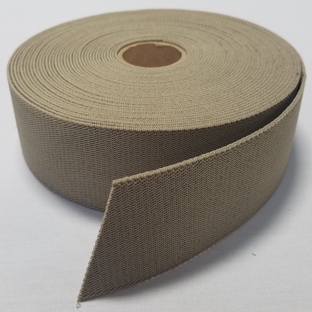 1 Yard - MIL SPEC 2" Elastic Webbing/MOLLE Webbing - Khaki/TAN
