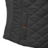 Awesome21 Full Zip Up Closure Faux Shearing Lined Quilted Padding Hoodie Vest Black S view 4