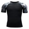HUGE SPORTS Men's Splice UV Sun Protection UPF 50+ Skins Rash Guard Short Sleeves(Lion, S) view 1