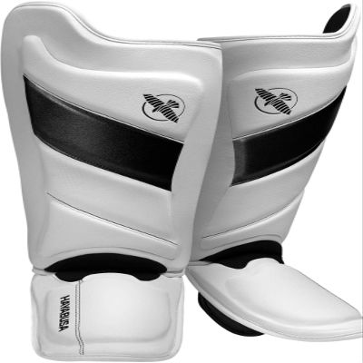 Hayabusa T3 Striking Shinguards - White/Black, Small