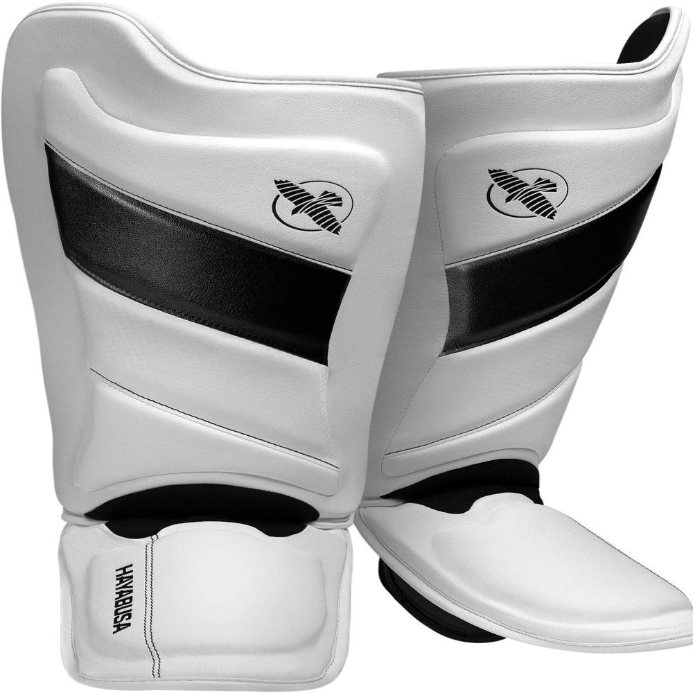 Hayabusa T3 Striking Shinguards - White/Black, Small