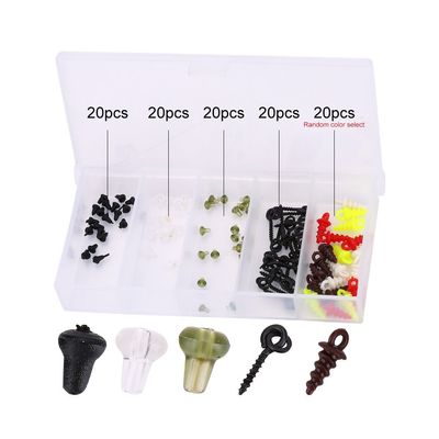 100Pcs Fishing Anglen Hook Stopper Plastic Bead Hook Pegs Fishing Tools and Accessories