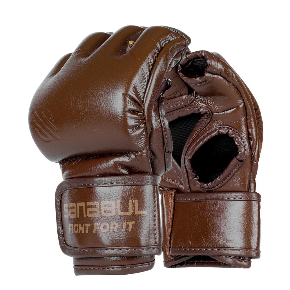 Sanabul Battle Forged 4oz MMA Gloves for Men & Women, Professional Fighting Boxing Muay Thai Kickboxing Gloves for Sparring Grappling and Training, Brown X-Large