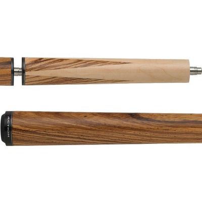 Action ACTBJZ Zebrawood Break Jump Pool Cue Stick with 12 pieces of Master Billiard Chalk (20)