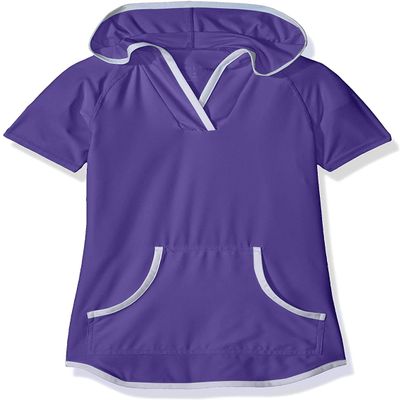 Free Country Girls' Hooded Kangaroo Cover Up, Ultraviolet, M(10/12)
