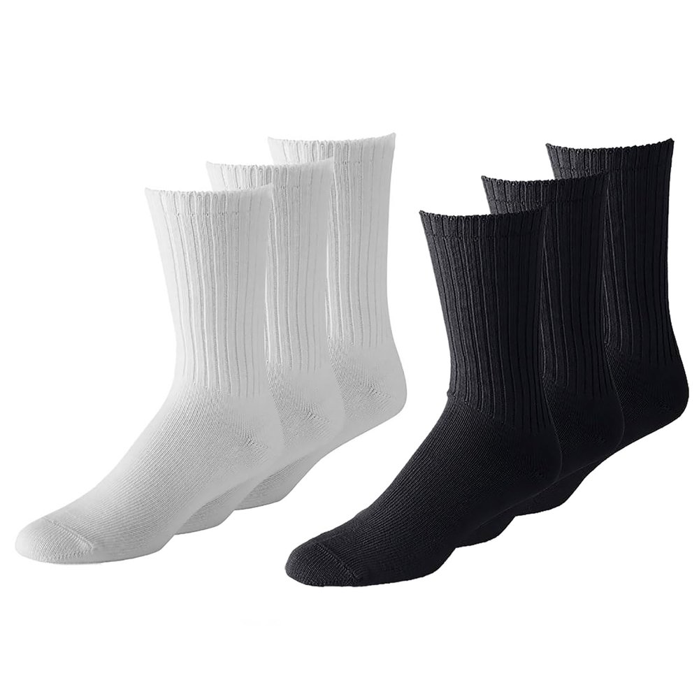 Mechaly 24 Pairs Women's Athletic Crew Socks - Bulk Wholesale Packs - Any Shoe Size (6-8,