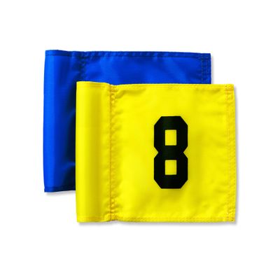 NUMBERED PUTTING GREEN NYLON FLAGS (WHITE/BLACK#)