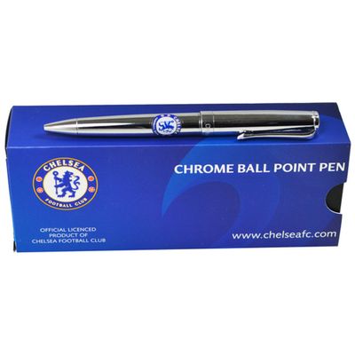 Chelsea FC Official Soccer Chrome Ball Point Pen (One Size) (Black)