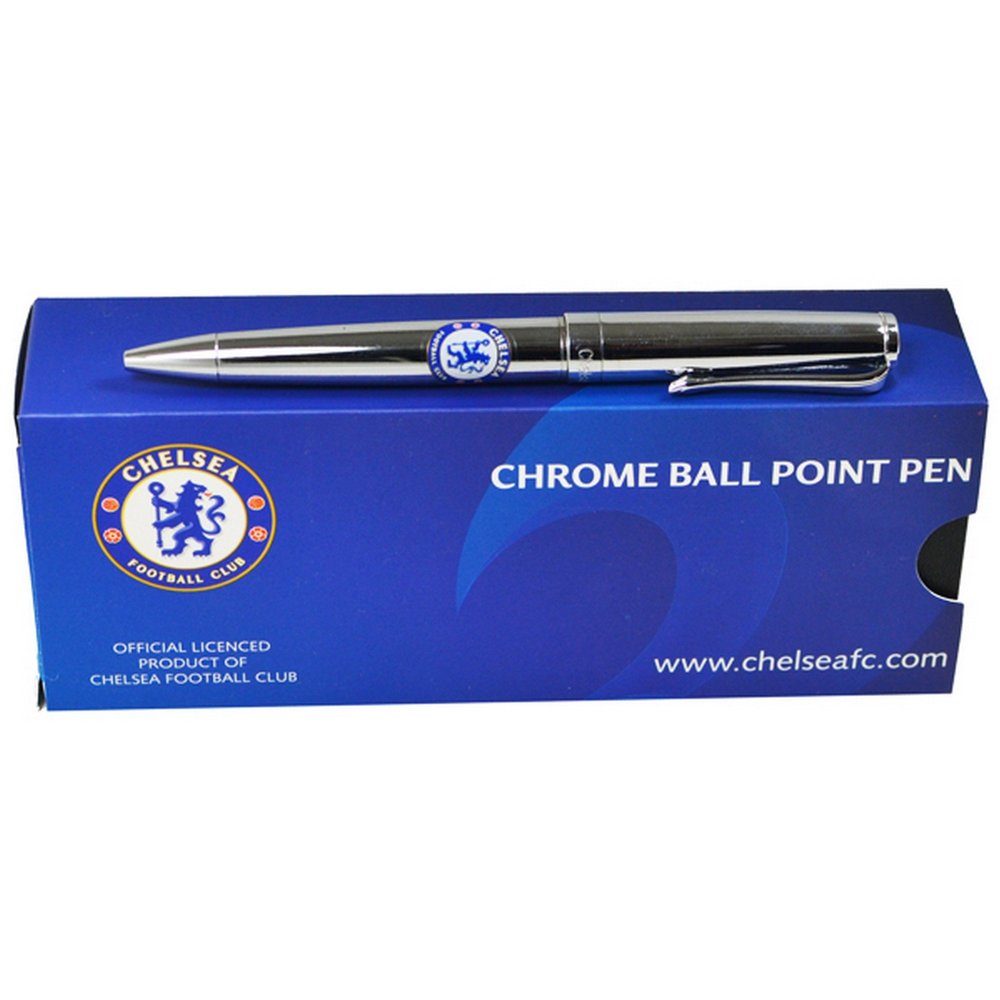 Chelsea FC Official Soccer Chrome Ball Point Pen (One Size) (Black)