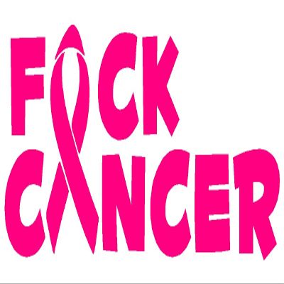 F*ck Cancer Window Sticker Decal (Deep Pink)