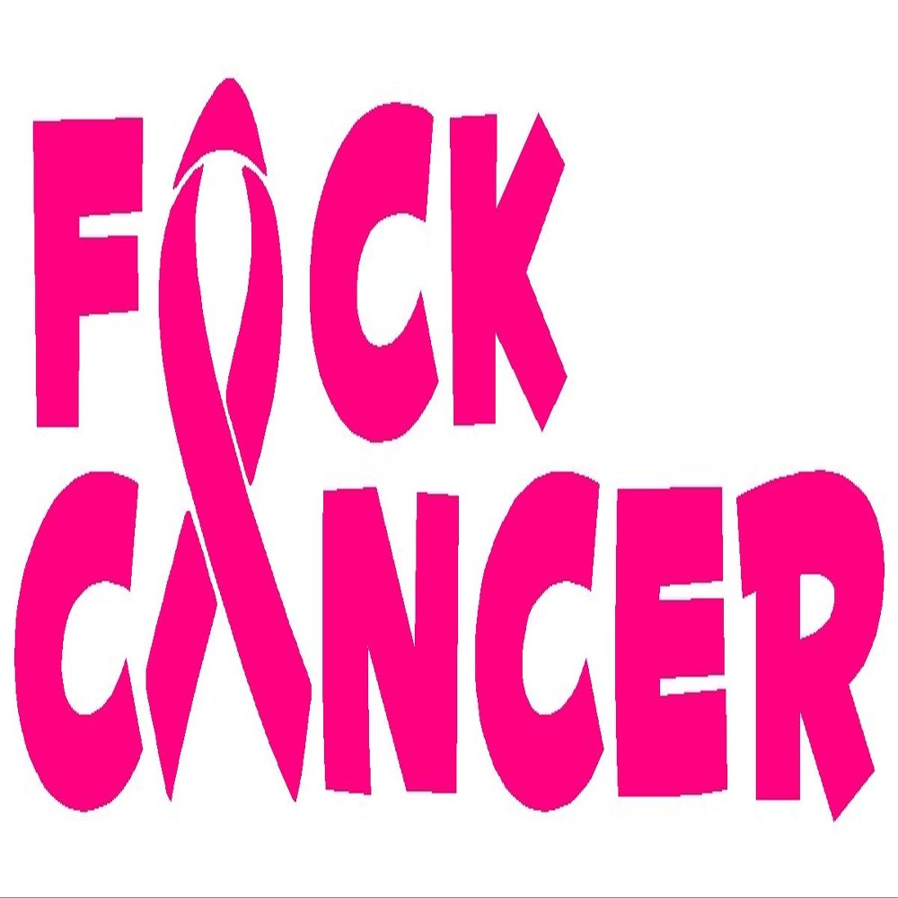 F*ck Cancer Window Sticker Decal (Deep Pink)