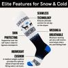Pure Athlete Warm Wool Ski Socks Winter  Women Skiing Merino Snowboard Pack Men view 2