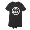 PleaseMeTees Baby From Born Made In Seattle WA State Logo Label Jumpsuit-Blk-NB view 1