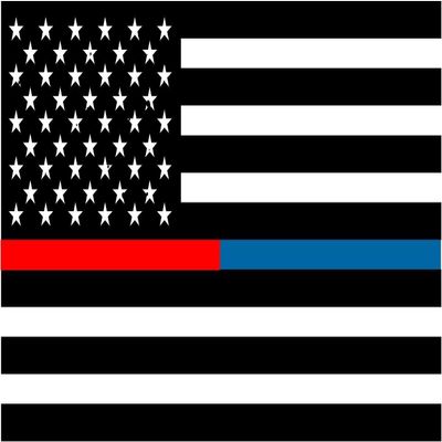 1-6" Thin Blue Red Line American Subdued Flag Decal USA Police Fire Sticker R