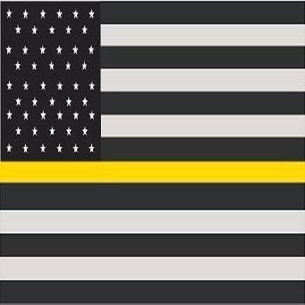 1-5" Thin Yellow Line American Subdued Flag Decal USA US Security Sticker R