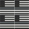 4-3" Thin Silver line Subdued American Flag Corrections Guard Vinyl Sticker R view 1